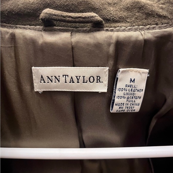 Ann Taylor Forest Green Suede Jacket - Picture 2 of 3